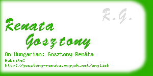 renata gosztony business card